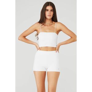 Alo Yoga Goddess Ribbed Bandeau Top White XS NWT SOLD OUT
